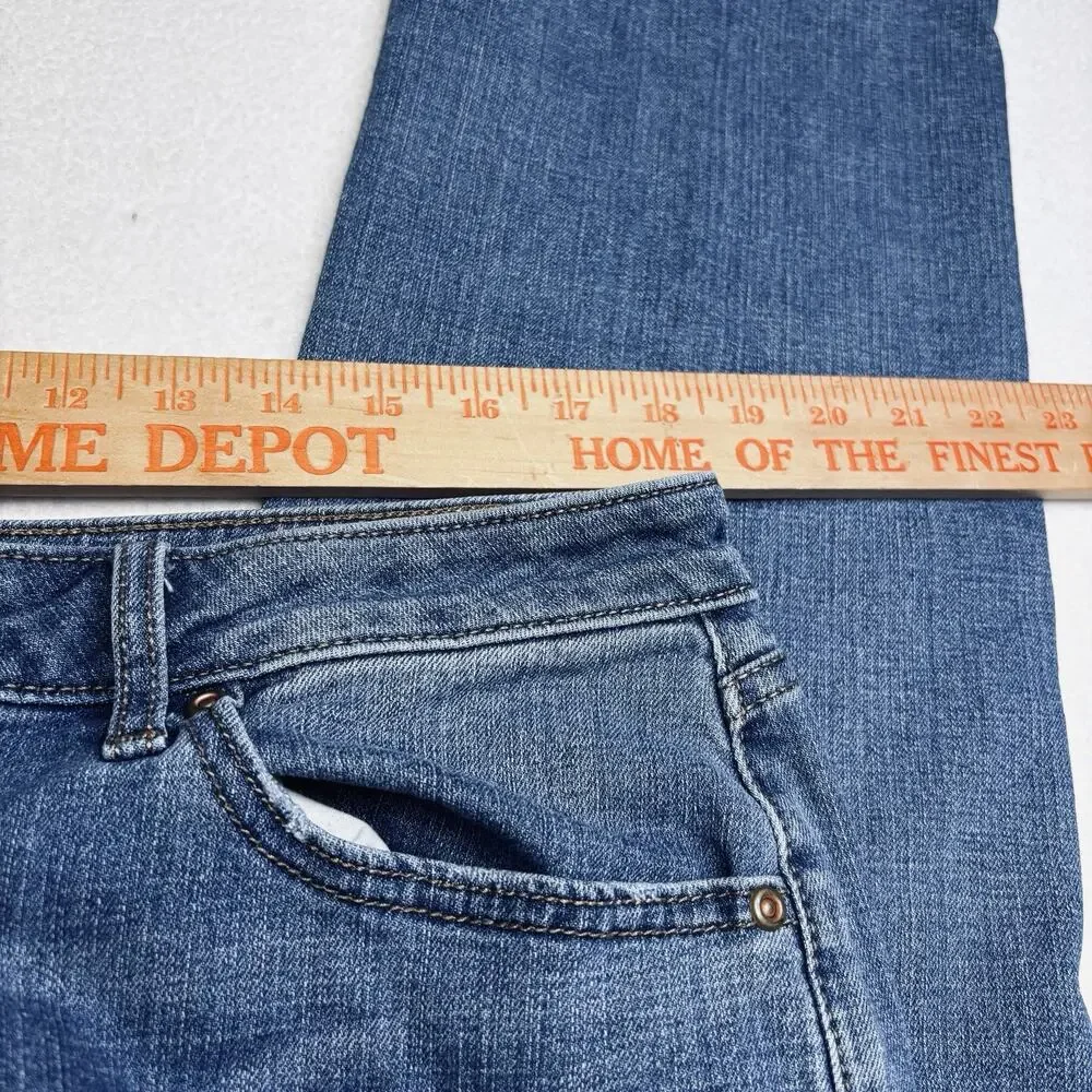 Sonoma Jeans Women’s Sz 18 Curvy Boot Cut Blue Denim Stretch Nice Soft 5 Pocket